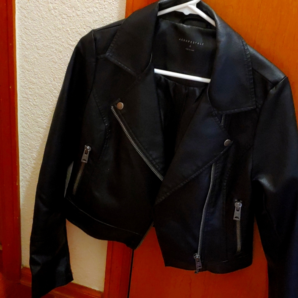 Aeropostale small new w/o tags faux leather jacket